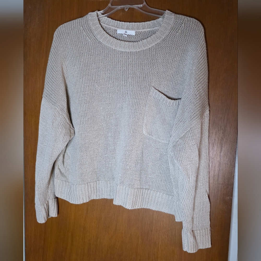 Banana Republic Cream Crew Neck Sweater